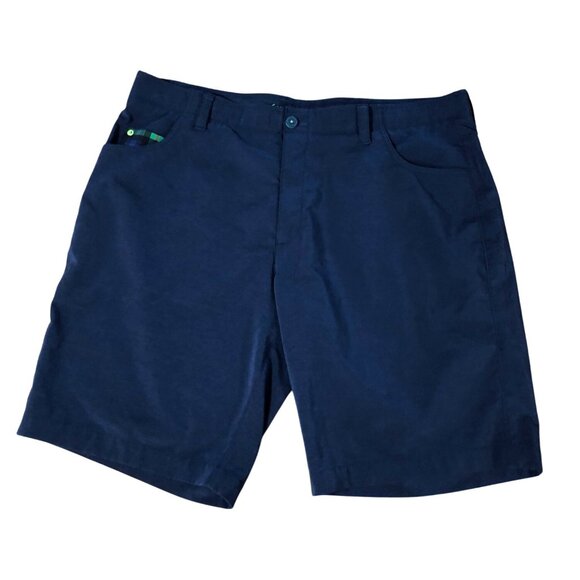 William Murray Golf Shorts Mens 38 Straight Fit Quick Dry Chino Dark Blue Lightw - Picture 1 of 12